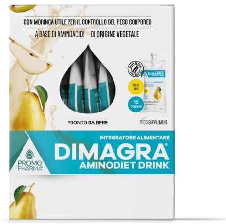 DIMAGRA AMINODIET DRINK PERA 10 POUCH DA 80 G - Farmastop