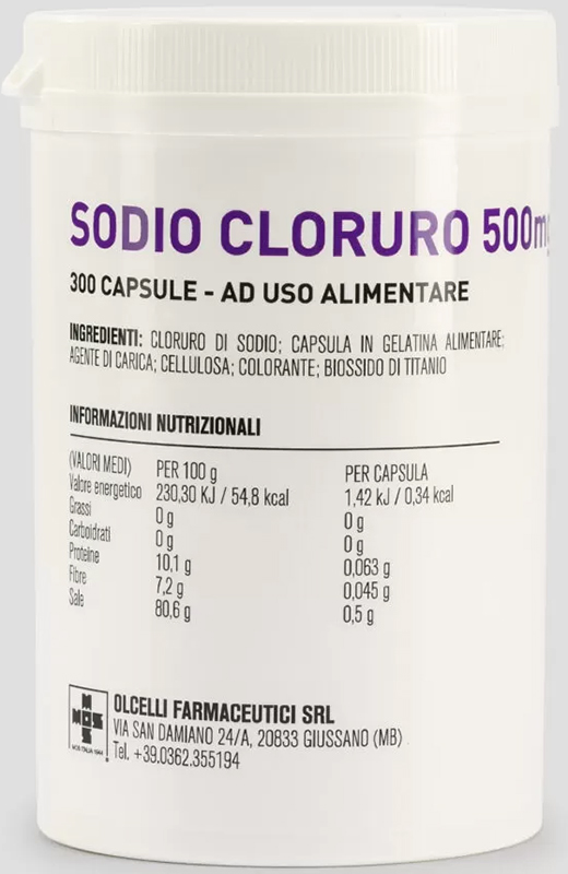 SODIO CLORURO 300 CAPSULE 500MG - Farmastop