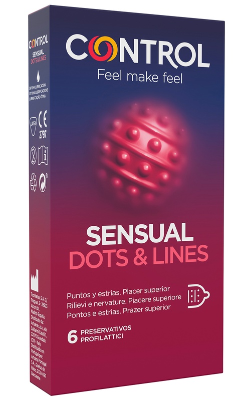 CONTROL SENSUAL DOTS&LINES 6 PEZZI - Farmastop