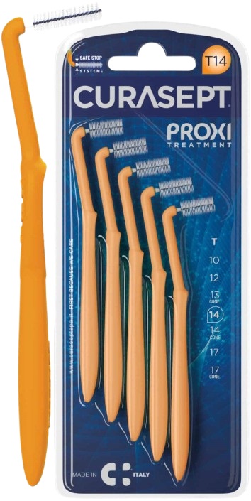 CURASEPT PROXI ANGLE T14 ARANCIO/ORANGE 5 PEZZI - Farmastop