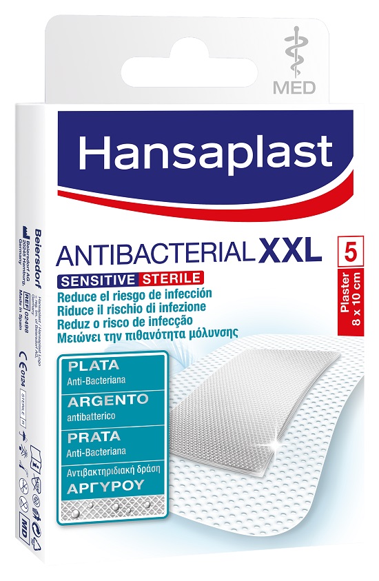 HANSAPLAST SENSITIVE MEDICAZIONE EXTRA EXTRA LARGE SILVER 5 PEZZI - Farmastop