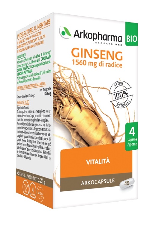 ARKOCPS GINSENG 45 CAPSULE BIO - Farmastop