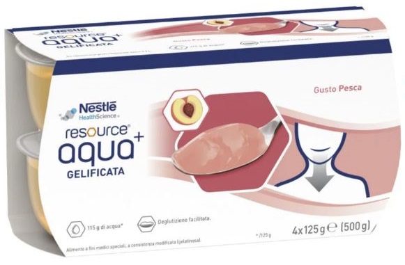 RESOURCE AQUA ACQUA GELIFICATA+PEACH CUP 6 4X125 G - Farmastop