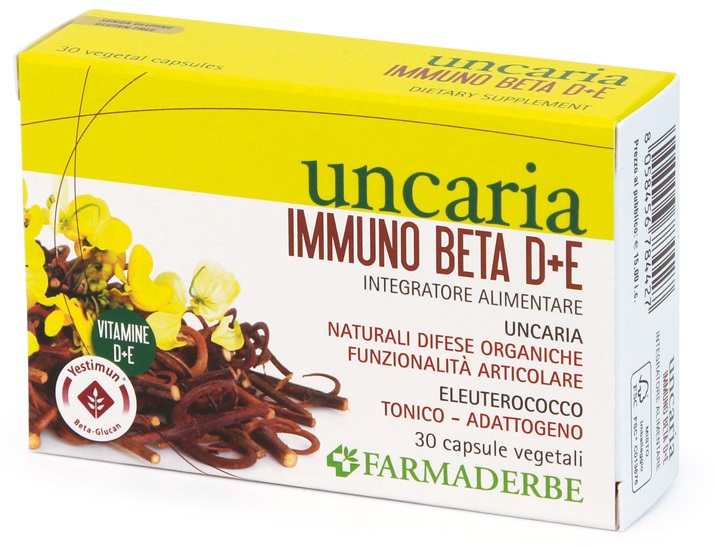 UNCARIA IMMUNO BETA D+E 30 CAPSULE - Farmastop