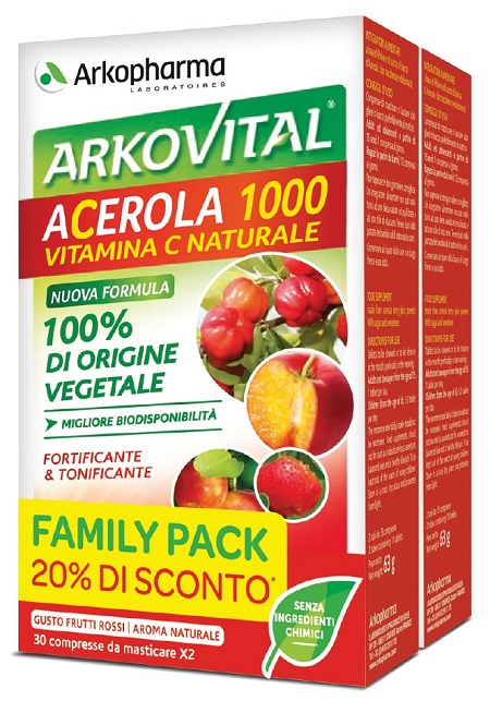 ARKOVITAL ACEROLA 1000 PACK FAMILY 60 COMPRESSE - Farmastop