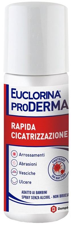 EUCLORINA PRODERMA RAPIDA CICATRIZZAZIONE SPRAY 125 ML - Farmastop