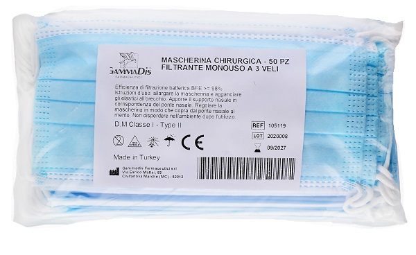 MASCHERINA CHIRURGICA 50 PEZZI - Farmastop