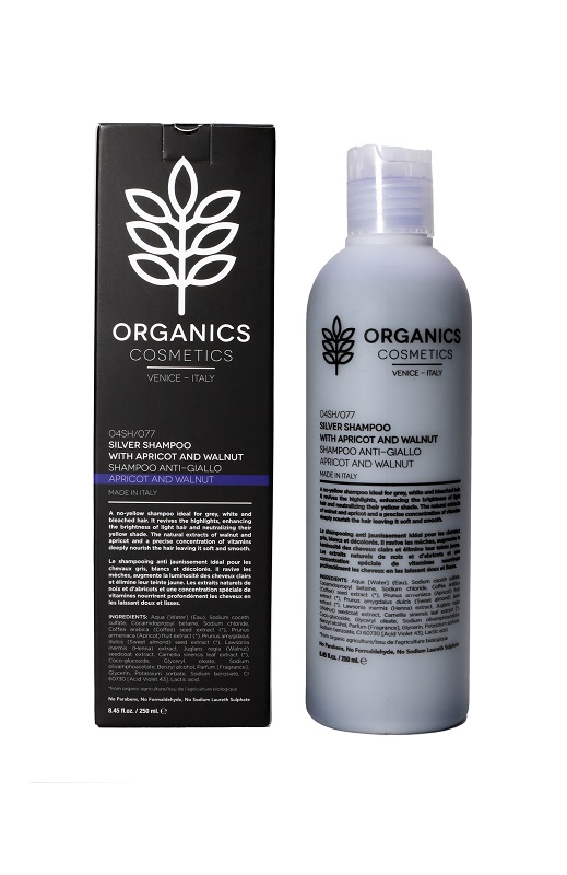 ORGANICS PHARM SILVER SHAMPOO WITH WALNUT AND APRICOT ANTI GIALLO 250 ML - Farmastop