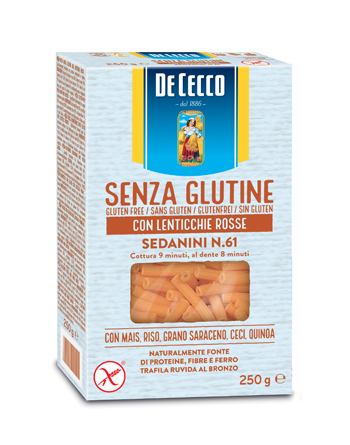 DE CECCO SEDANINI N61 LENTICCHIE ROSSE 250 G - Farmastop