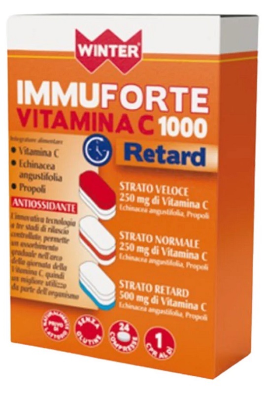 WINTER IMMUNOFORTE VITAMINA C 1000 RETARD 24 COMPRESSE - Farmastop
