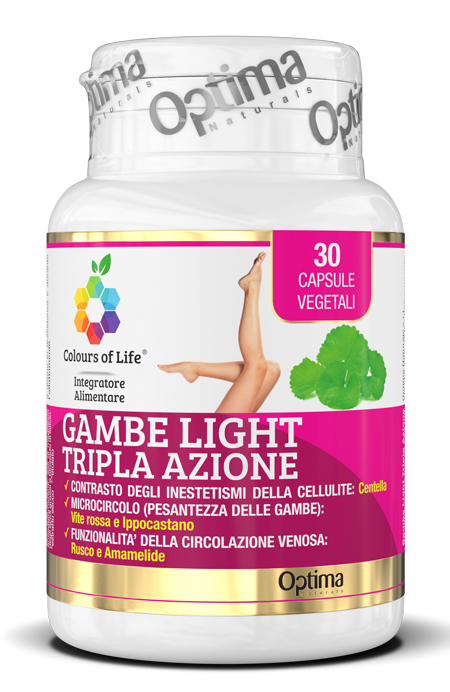 COLOURS OF LIFE GAMBE LIGHT TRIPLA AZIONE 30 CAPSULE VEGETALI 850 MG - Farmastop
