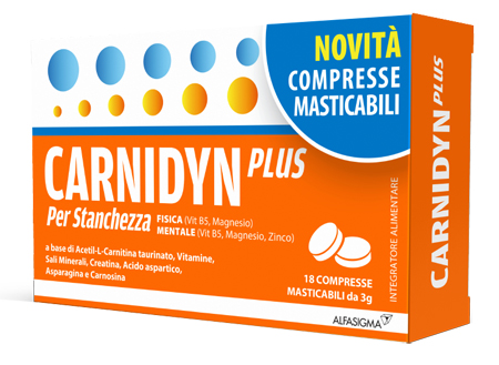 CARNIDYN PLUS 18 COMPRESSE MASTICABILI - Farmastop