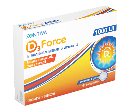 D3 FORCE ZENTIVA 1000UI 60 COMPRESSE - Farmastop