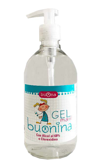 BUONA BUONINA GEL IGIENIZZANTE MANI ALCOOL 68% E CLOREXIDINA 500 ML - Farmastop