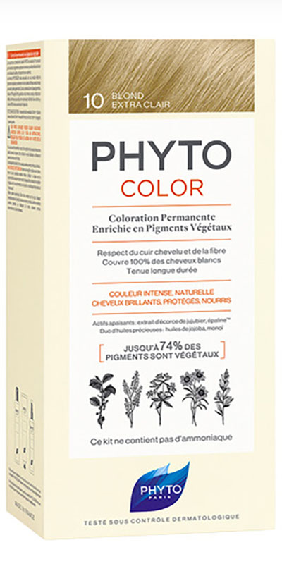 PHYTOCOLOR 10 BIONDO CHIARISSIMO EXTRA LATTE 50 ML + CREMA 50 ML + MASCHERA 12 ML - Farmastop