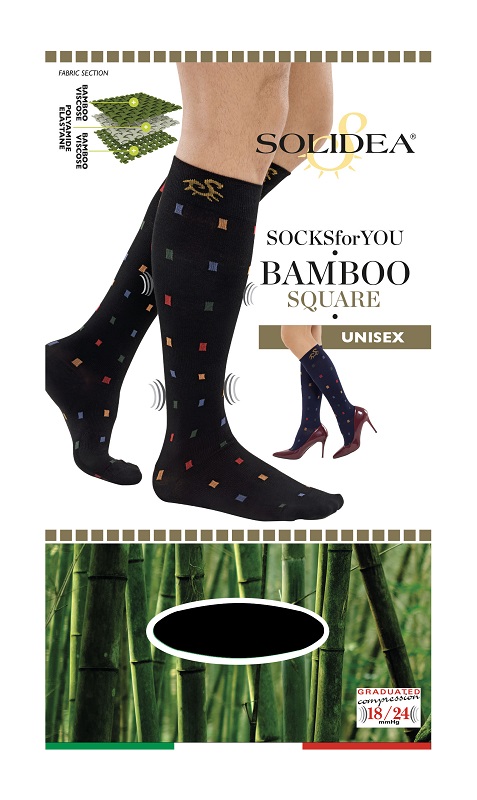 SOCKS FOR YOU BAMBOO SQUARE GAMBALETTO NERO XXL - Farmastop