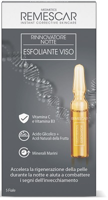REMESCAR RINNOVATORE NOTTE ESFOLIANTE VISO 5 FIALE X 2 ML - Farmastop