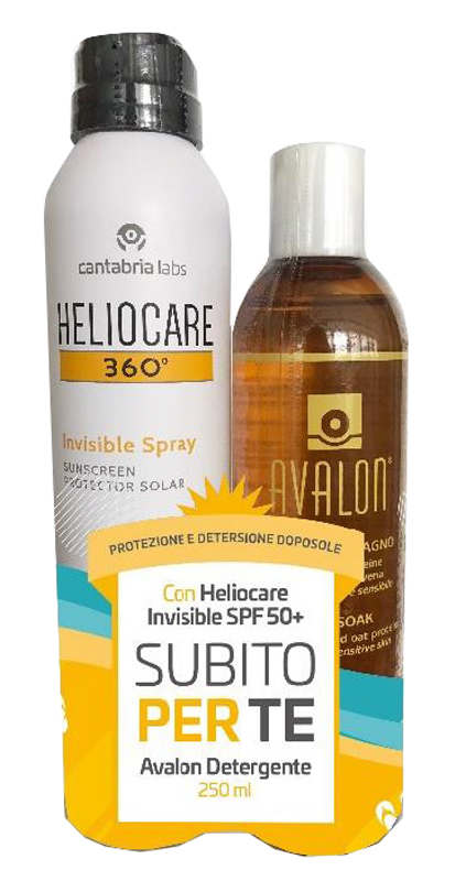 HELIOCARE INVISIBLE SPRAY 50+ 200 ML + C/AVALON 250 ML - Farmastop