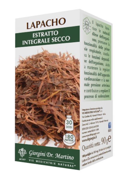 LAPACHO ESTRATTO INTEGRALE SECCO 90 G 180 PASTIGLIE - Farmastop