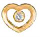 ORECCHINI HEART GOLDEN SOLITAIRE SWAROVSKI 9 MM - Farmastop