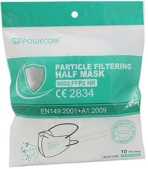 MASCHERA PROTETTIVA 9502 KIT 10 PZ CE2834 FFP2 NR GRADE EN149 10 PEZZI - Farmastop