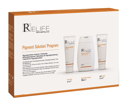 PIGMENT SOLUTION PROGRAM KIT DAY CREAM 30 ML + NIGHT CREAM 30 ML + CLEANSER 100 ML NUOVO PACKAGING MULTILINGUA - Farmastop