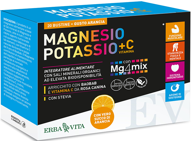 MAGNESIO E POTASSIO +VIT C ARANCIA 20 BUSTINE - Farmastop