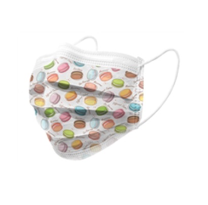 GISAFE MASCHERINA CHIRURGICA FILTRANTE 98% 3 VELI TIPO IIR CON ELASTICI ADULTI MACARONES 10 PEZZI - Farmastop