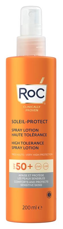 ROC LOZIONE SPRAY SOLARE CORPO SPF 50+ ELEVATA TOLLERABILITA' 200 ML - Farmastop