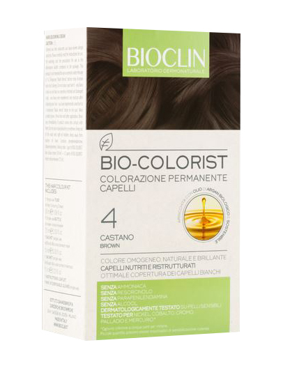 BIOCLIN BIO COLOR FAST&PERFECTION 4,0 CASTANO CREMA COLORANTE 60 ML + RIVELATORE IN CREMA 60 ML + BIO COLOR SHAMPOO 10 ML + BIO COLOR MASCHERA 10 ML - Farmastop