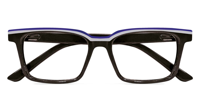 OCCHIALE DA LETTURA PREMONTATO TWINS GOLD BELLAG NERO/BLU +3,00 - Farmastop