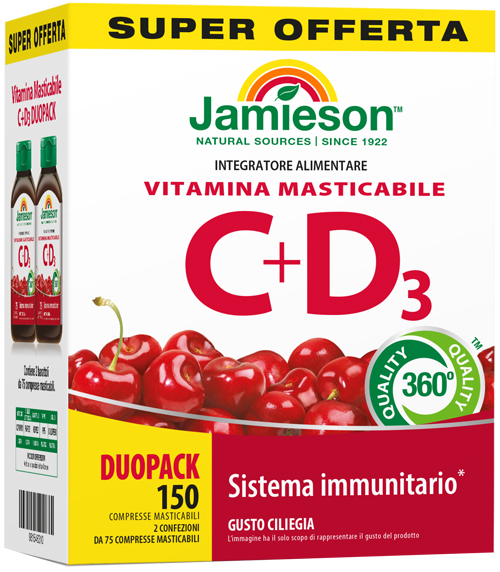 JAMIESON DUOPACK VITAMINA C+D 150 COMPRESSE - Farmastop