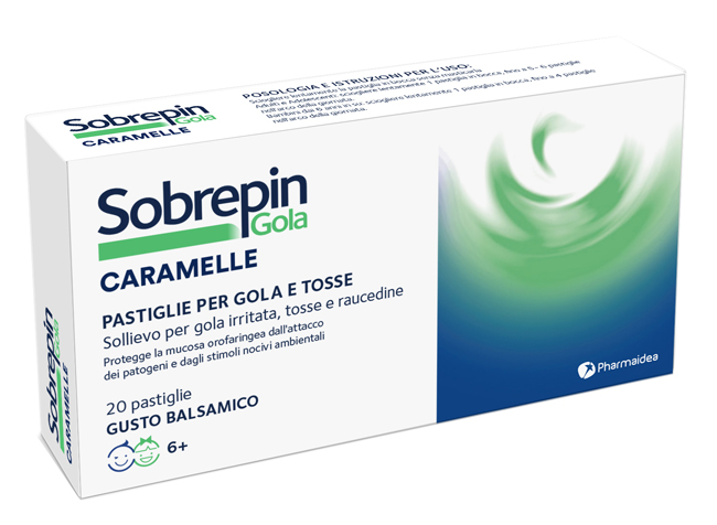 SOBREPIN GOLA CARAMELLE 20 PASTIGLIE GUSTO BALSAMICO - Farmastop