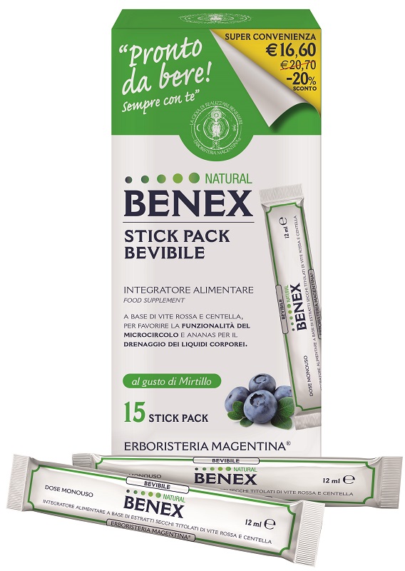 BENEX BEVIBILE 15 STICK DA 12 ML TAGLIO PREZZO - Farmastop