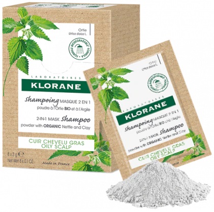 KLORANE SHAMPOO MASCHERA LAVANTE POLVERE ORTICA 8 BUSTINE 3 G - Farmastop