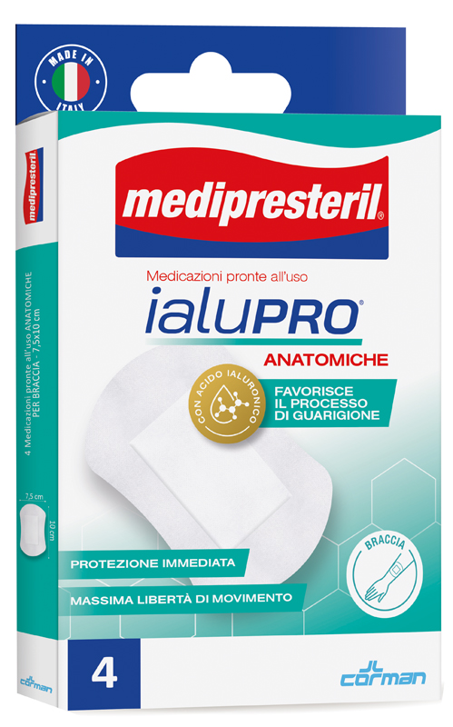 MEDIPRESTERIL IALUPRO BRACCIA 7,5X10 CM 4 PEZZI - Farmastop