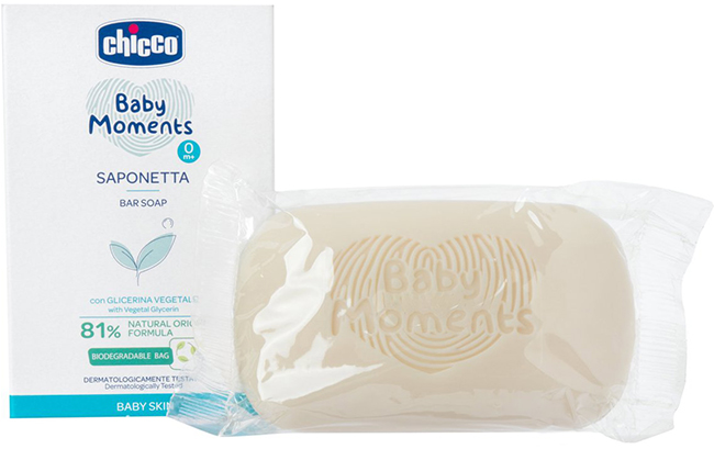 CHICCO BABY MOMENTS SAPONE SOLIDO 100 G - Farmastop