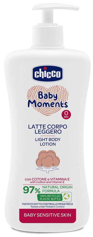 CHICCO BABY MOMENTS LATTE CORPO SENSITIVE LEGGERO 500 ML - Farmastop
