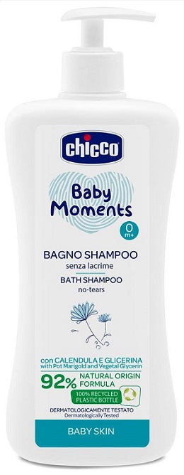 CHICCO BABY MOMENTS BAGNO SHAMPOO DELICATE 500 ML - Farmastop