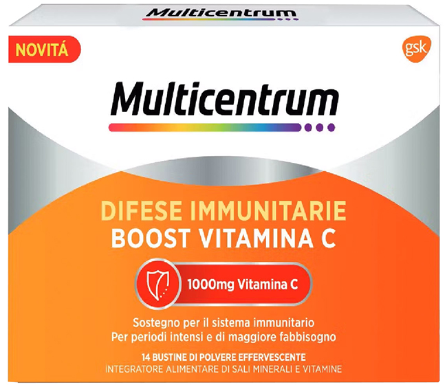 MULTICENTRUM DIFESE IMMUNITARIE BOOST VITAMINA C 28 BUSTINE - Farmastop