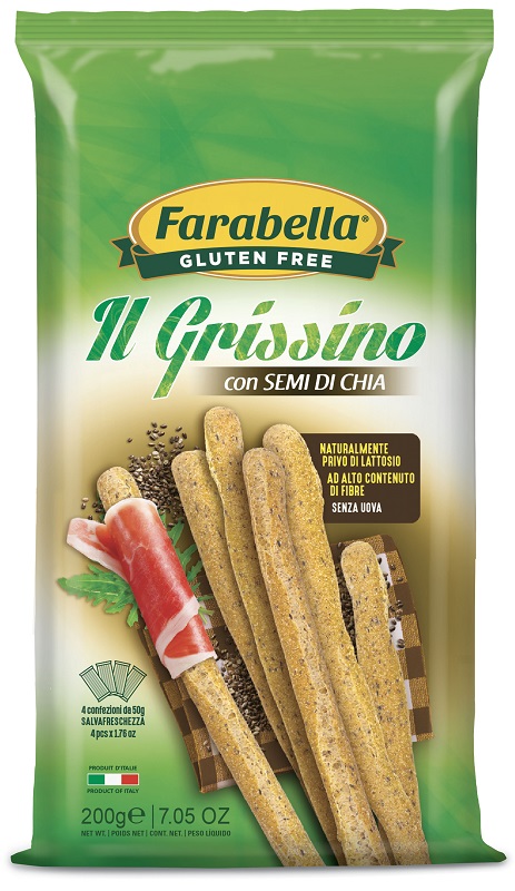FARABELLA GRISSINI CON SEMI DI CHIA 200 G - Farmastop