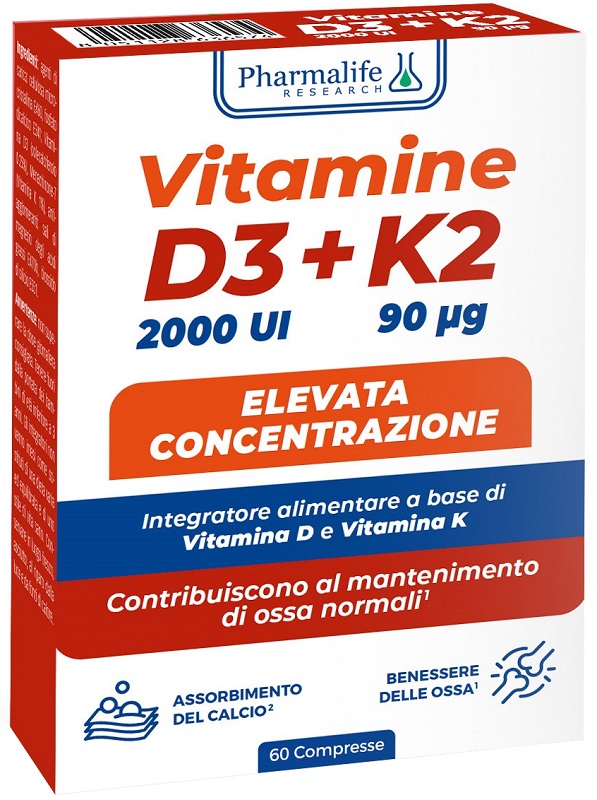 VITAMINE D3+K2 60 COMPRESSE - Farmastop