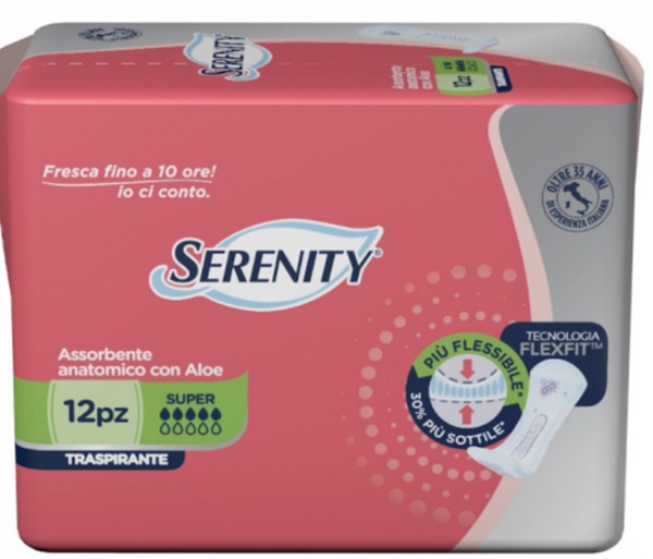 PANNOLONE PER INCONTINENZA SERENITY LIGHT LADY SUPER 12 PEZZI - Farmastop