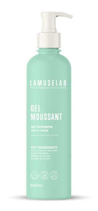 LAMUSELAB GEL MOUSSANT DETERGENTE VISO E CORPO 500 ML - Farmastop