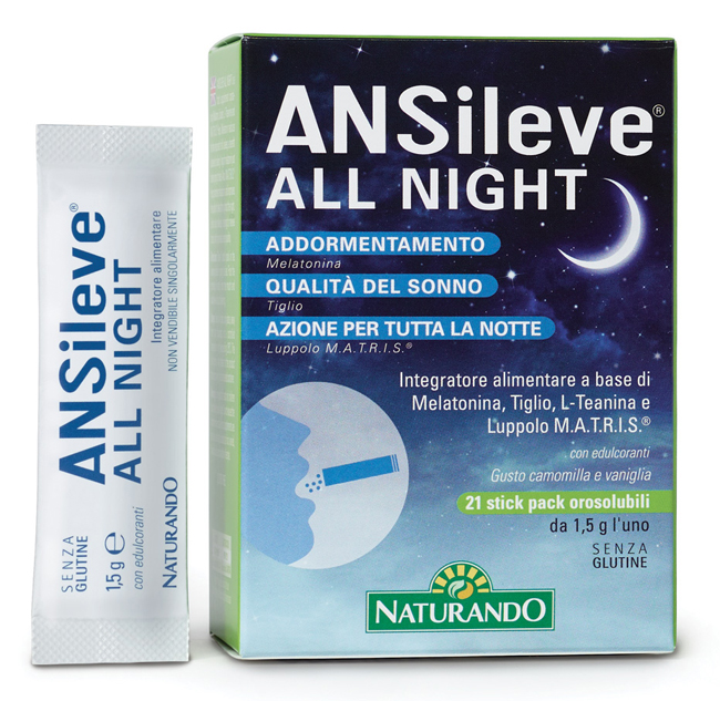 ANSILEVE ALL NIGHT 21 STICK PACK OROSOLUBILI - Farmastop