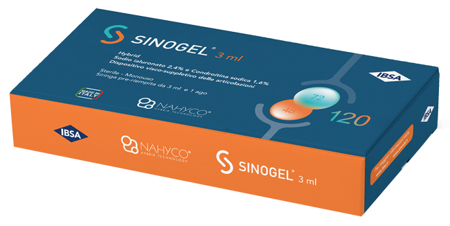 SIRINGA INTRA-ARTICOLARE SINOGEL 2,4% + 1,6% 3 ML 1 FS + AGO GAUGE 21 - Farmastop