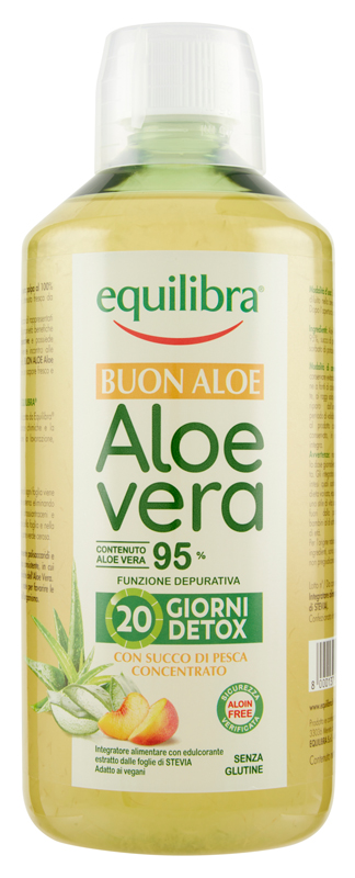 BUON ALOE VERA 95% CON SUCCO DI PESCA CONCENTRATO 1 LITRO - Farmastop