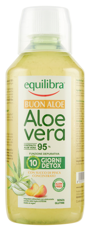 BUON ALOE VERA 95% CON SUCCO DI PESCA CONCENTRATO 500 ML - Farmastop