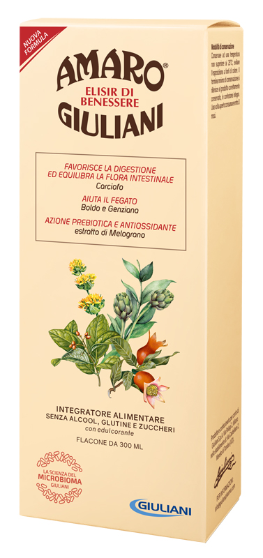 AMARO GIULIANI ELISIR BENESSERE 300 ML NUOVA FORMULA - Farmastop