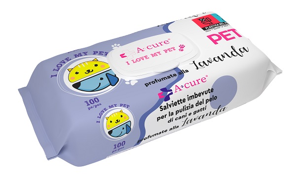 A+CURE I LOVE MY PET SALVIETTE POP-UP LAVANDA 100 PEZZI RICARICA - Farmastop